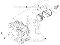 Cylinder-piston-wrist pin unit