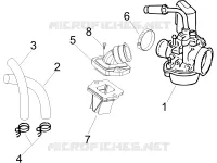 Carburettor, assembly - Union pipe