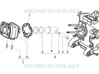 Cylinder-piston-wrist pin unit