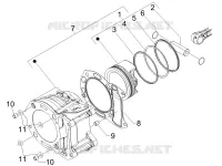 Cylinder-piston-wrist pin unit