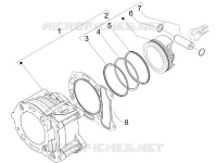 Cylinder-piston-wrist pin unit