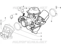 Carburettor, assembly - Union pipe