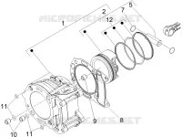 Cylinder-piston-wrist pin unit