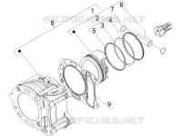 Cylinder-piston-wrist pin unit