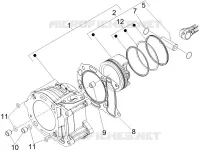 Cylinder-piston-wrist pin unit