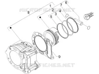 Cylinder-piston-wrist pin unit