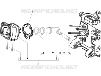 Cylinder-piston-wrist pin unit