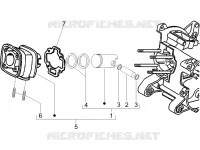 Cylinder-piston-wrist pin unit