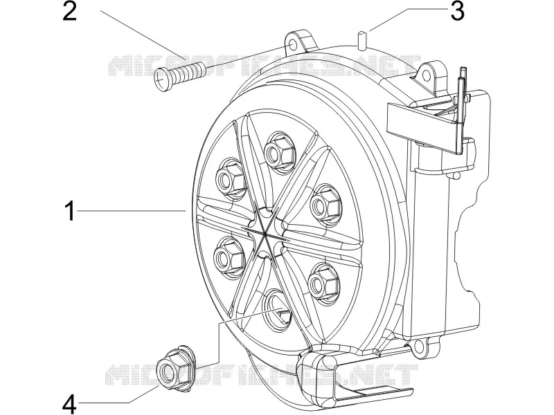 Flywheel magneto cover - Oil filter