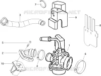 Carburettor, assembly - Union pipe