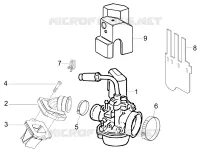 Carburettor, assembly - Union pipe