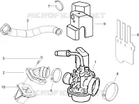 Carburettor, assembly - Union pipe
