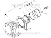 Cylinder-piston-wrist pin unit