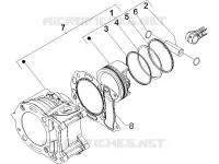 Cylinder-piston-wrist pin unit