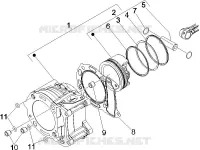 Cylinder-piston-wrist pin unit