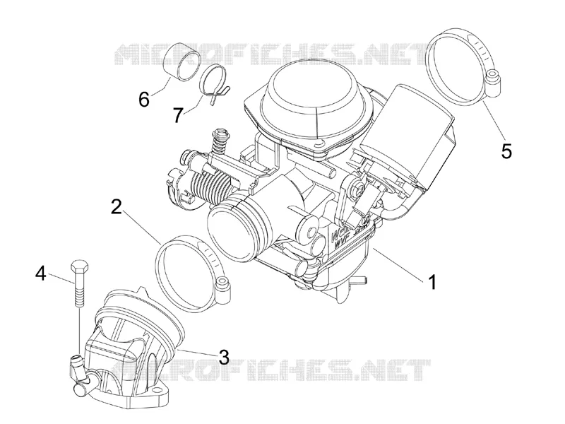 Carburettor, assembly - Union pipe