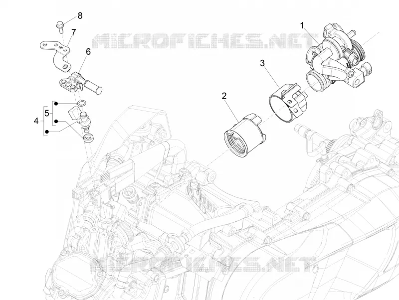 Throttle body - Injector - Union pipe