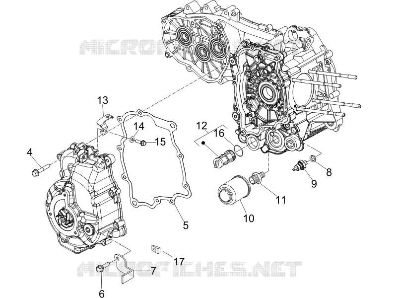 Flywheel magneto cover - Oil filter