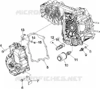 Flywheel magneto cover - Oil filter