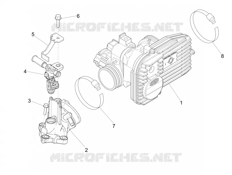 Throttle body - Injector - Union pipe