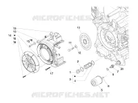 Flywheel magneto cover - Oil filter