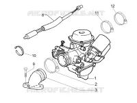 Carburettor, assembly - Union pipe