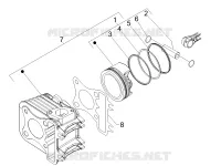 Cylinder-piston-wrist pin unit