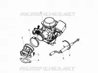 Carburettor, assembly - Union pipe