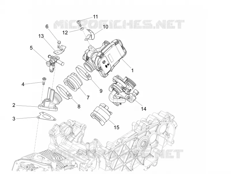 Throttle body - Injector - Union pipe
