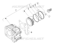 Cylinder-piston-wrist pin unit