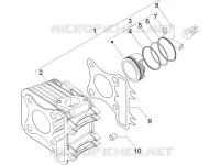 Cylinder-piston-wrist pin unit