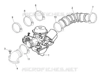 Carburettor, assembly - Union pipe