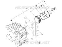Cylinder-piston-wrist pin unit