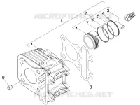 Cylinder-piston-wrist pin unit