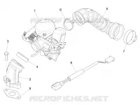 Carburettor, assembly - Union pipe