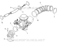 Carburettor, assembly - Union pipe