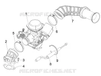 Carburettor, assembly - Union pipe