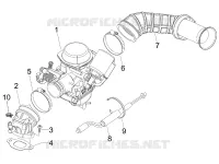 Carburettor, assembly - Union pipe