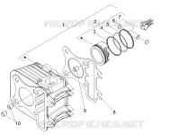 Cylinder-piston-wrist pin unit