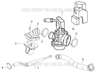 Carburettor, assembly - Union pipe