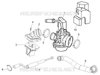 Carburettor, assembly - Union pipe