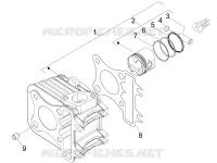Cylinder-piston-wrist pin unit