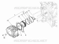 Cylinder-piston-wrist pin unit