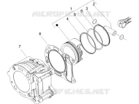 Cylinder-piston-wrist pin unit