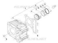 Cylinder-piston-wrist pin unit