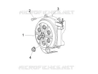 Flywheel magneto cover - Oil filter