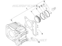 Cylinder-piston-wrist pin unit