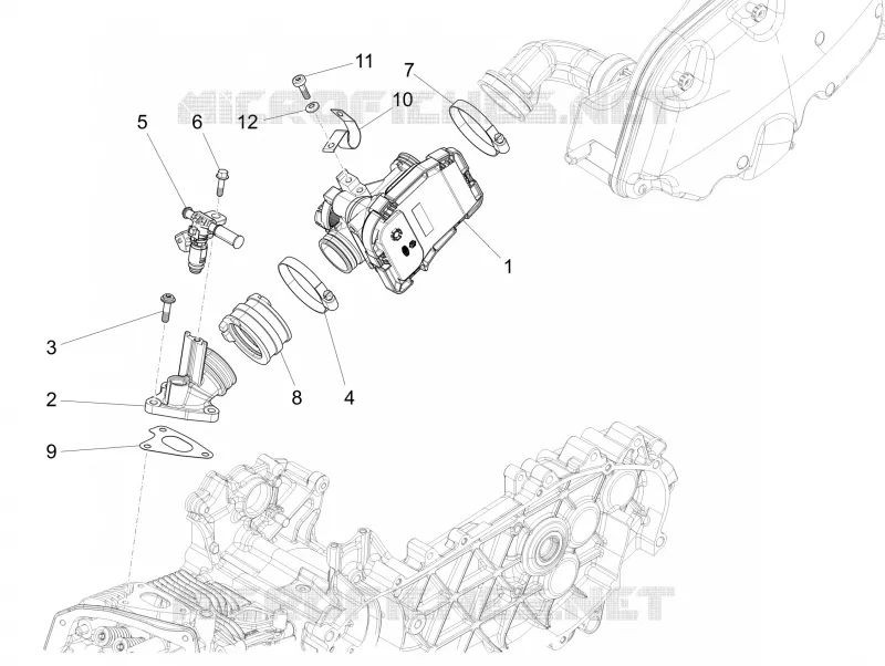 Throttle body - Injector - Union pipe
