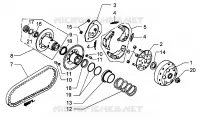 Driven pulley shaft