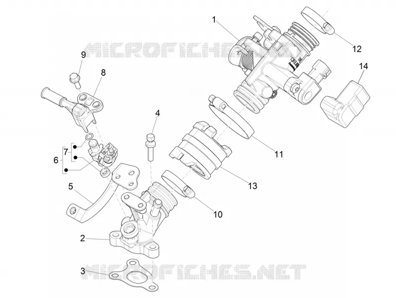 Throttle body - Injector - Union pipe